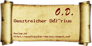 Oesztreicher Dárius névjegykártya